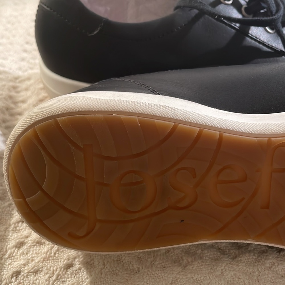 JOSEF Seibel Leather Sneakers 41 Women’s Black Caren Lace Up Casual - Picture 9 of 10